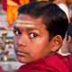 Parmath Niketan ashram in Rishikesh, India is one of the few places where orphan boys receive traditional vedic education.  The boys always partake in the daily aarti puja (fire worship ceremony) on the banks of the Ganga at sunset. 